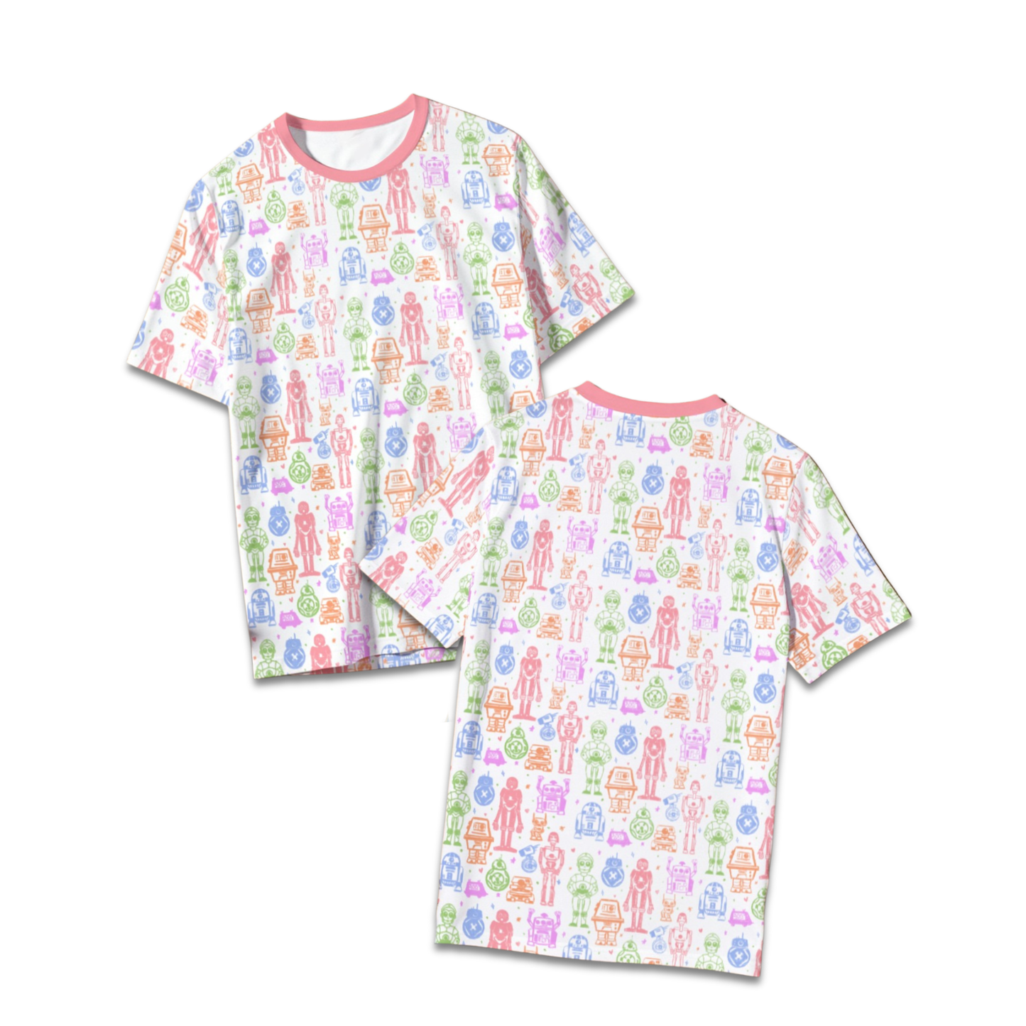 ALL OVER PRINT DROIDIE PRINT TEE (ALLOW 3-5 WEEKS FOR SHIPPING)