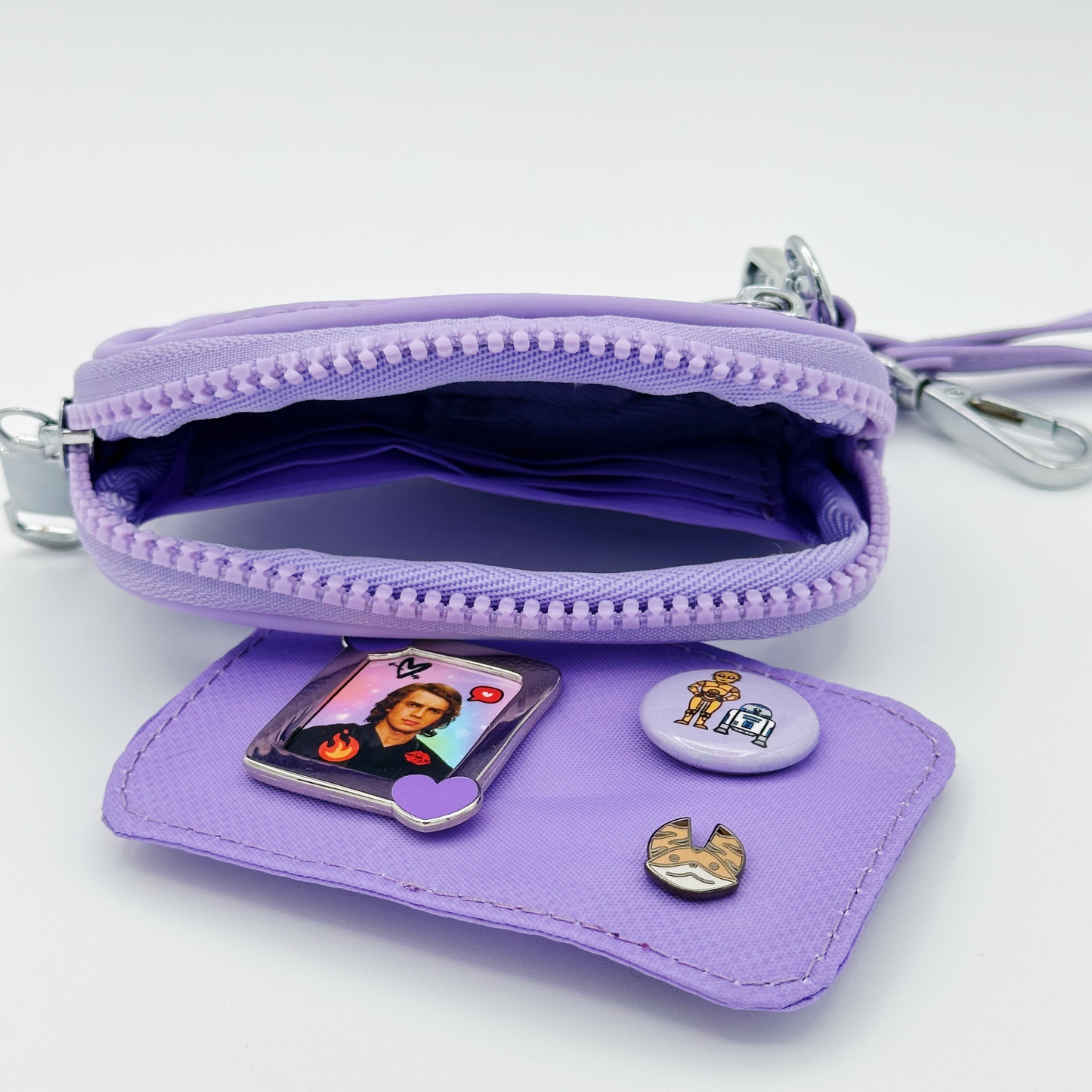 LIGHT PURPLE PIN WRISTLET WALLET