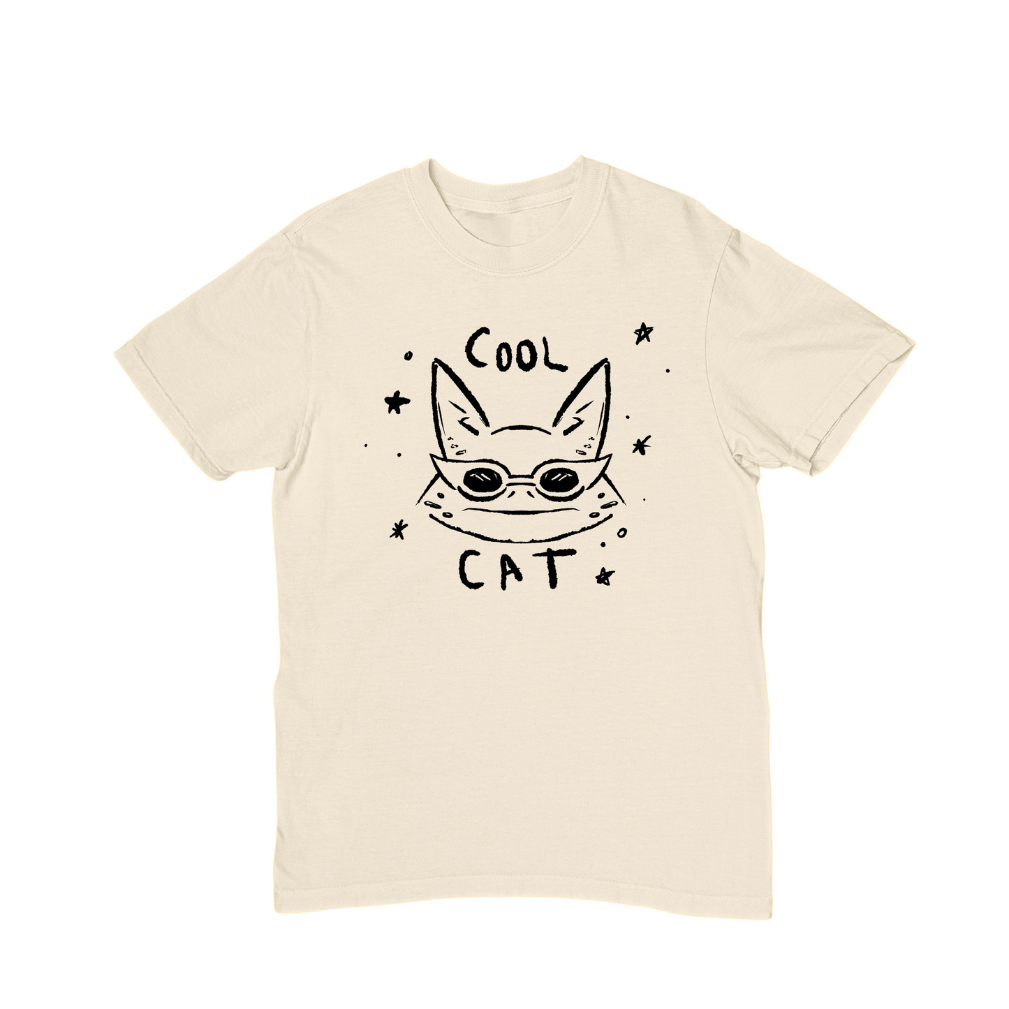 COOL CAT IVORY TEE