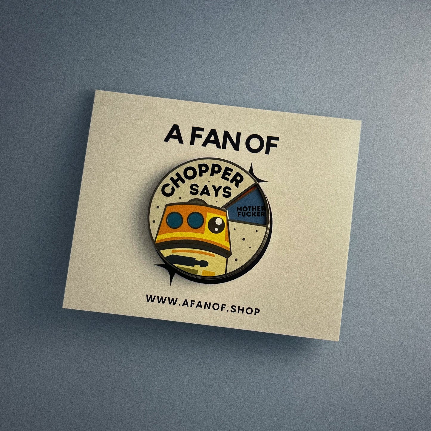 NAUGHTY VERSION - CHOP SAYS SPINNER PIN