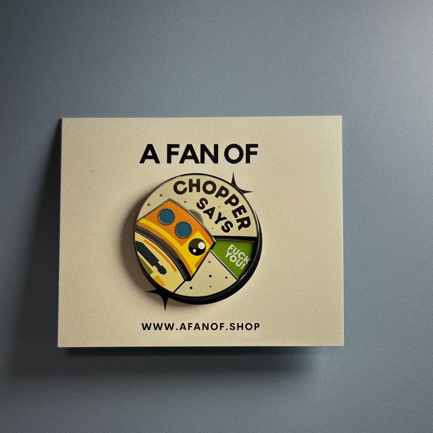 NAUGHTY VERSION - CHOP SAYS SPINNER PIN