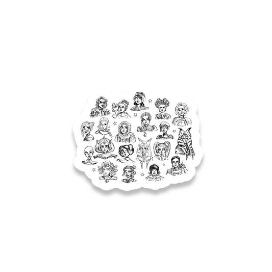 GALAXY GALS STICKER