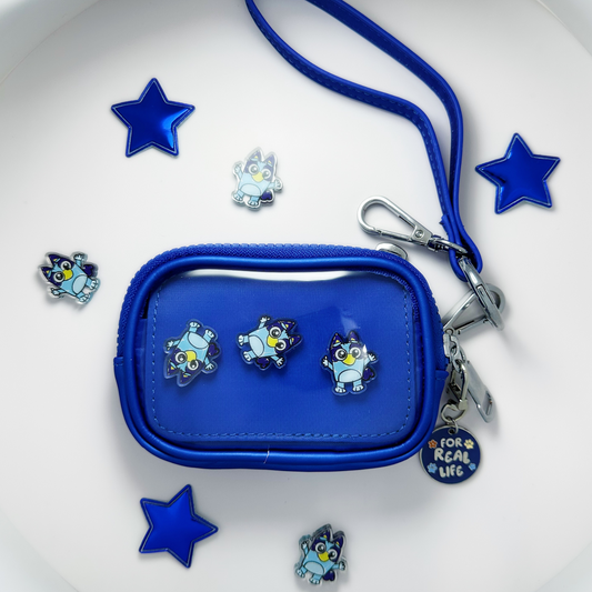 BLUE PIN WRISTLET WALLET BUNDLE