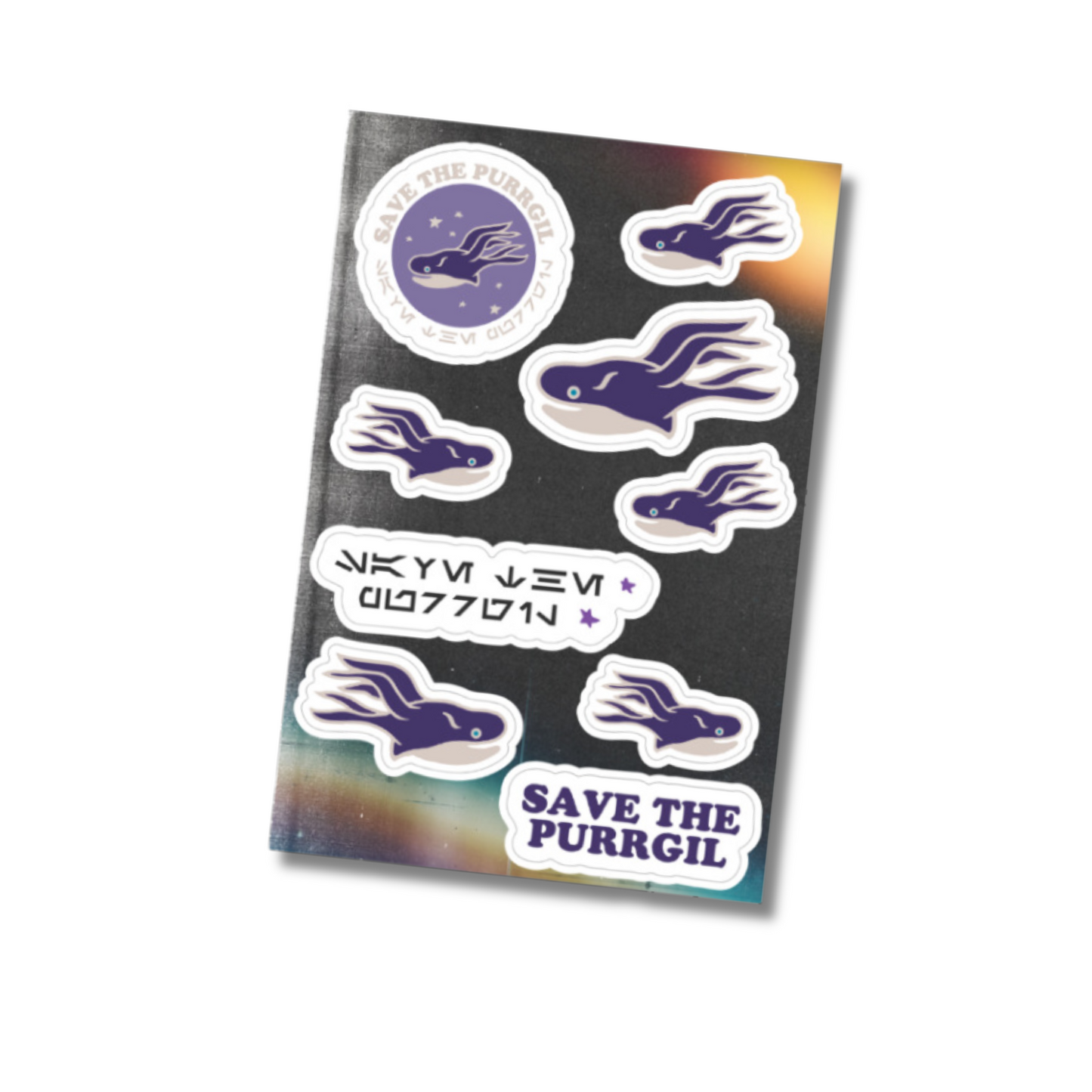 SPACE WHALE STICKER SHEET