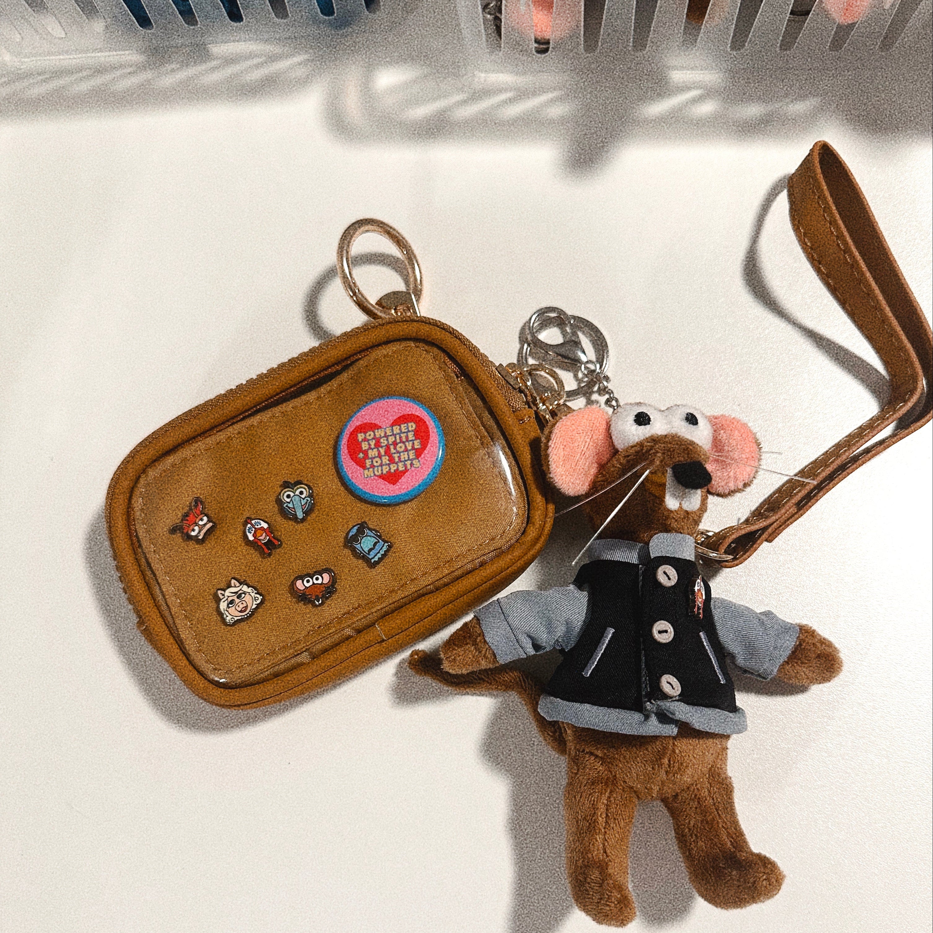 TAN PIN WALLET + WRISTLET