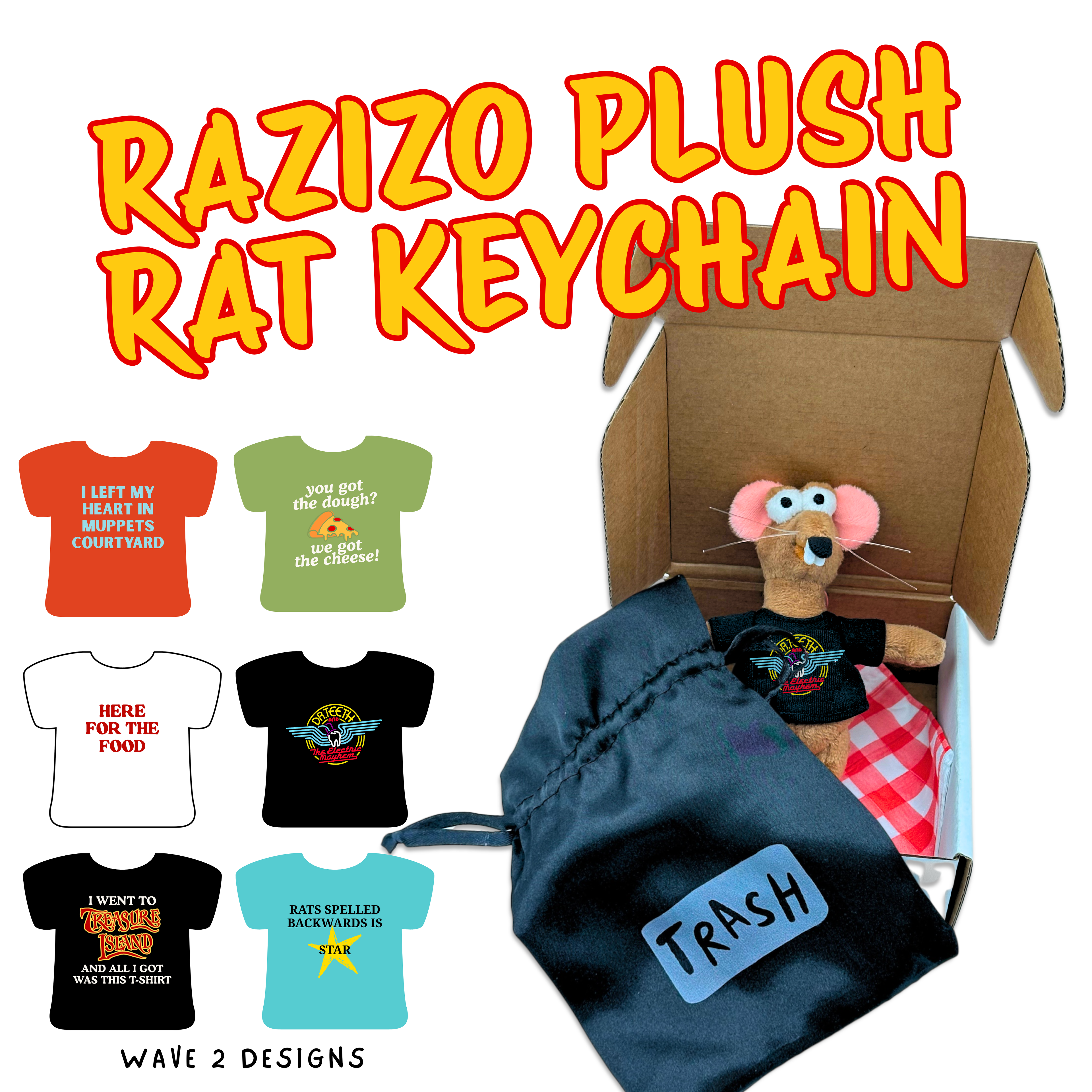 RAZIZO PLUSH RAT KEYCHAIN WAVE 2
