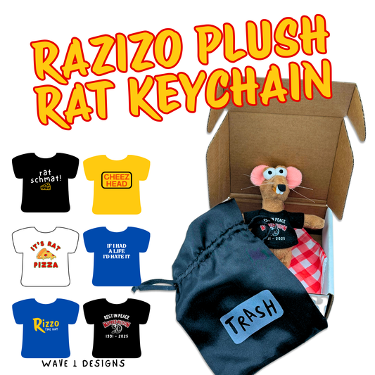 RAZIZO PLUSH RAT KEYCHAIN
