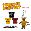 RAZIZO PLUSH RAT KEYCHAIN PREORDER