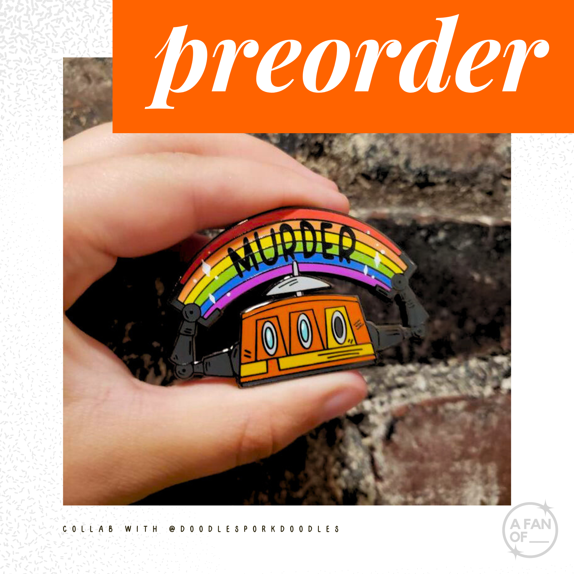 PREORDER MURDER PIN [RESTOCK 3-4 WEEKS]