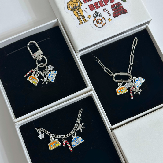 MERRY BEEPS CHARM NECKALCE & KEYCHAINS (INCLUDES GIFTBOX)