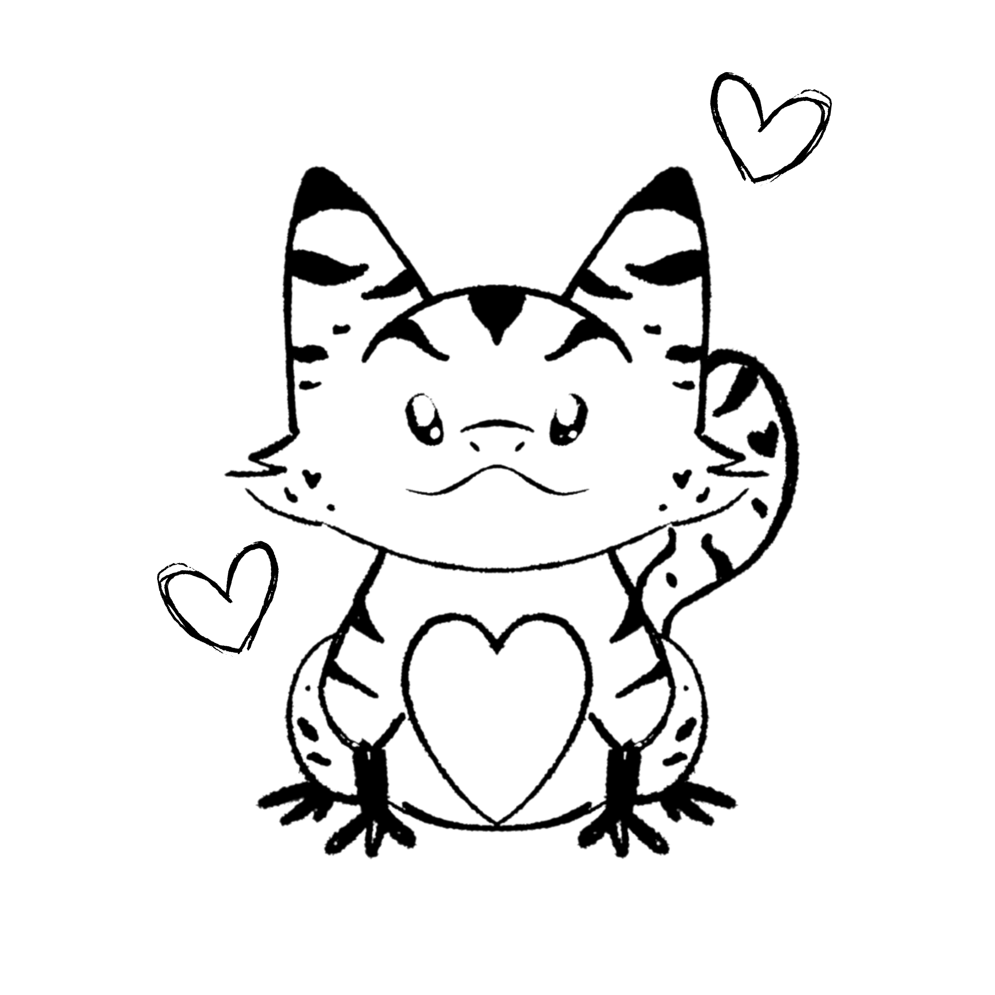 FREE DIGITAL COLORING CAT PAGE