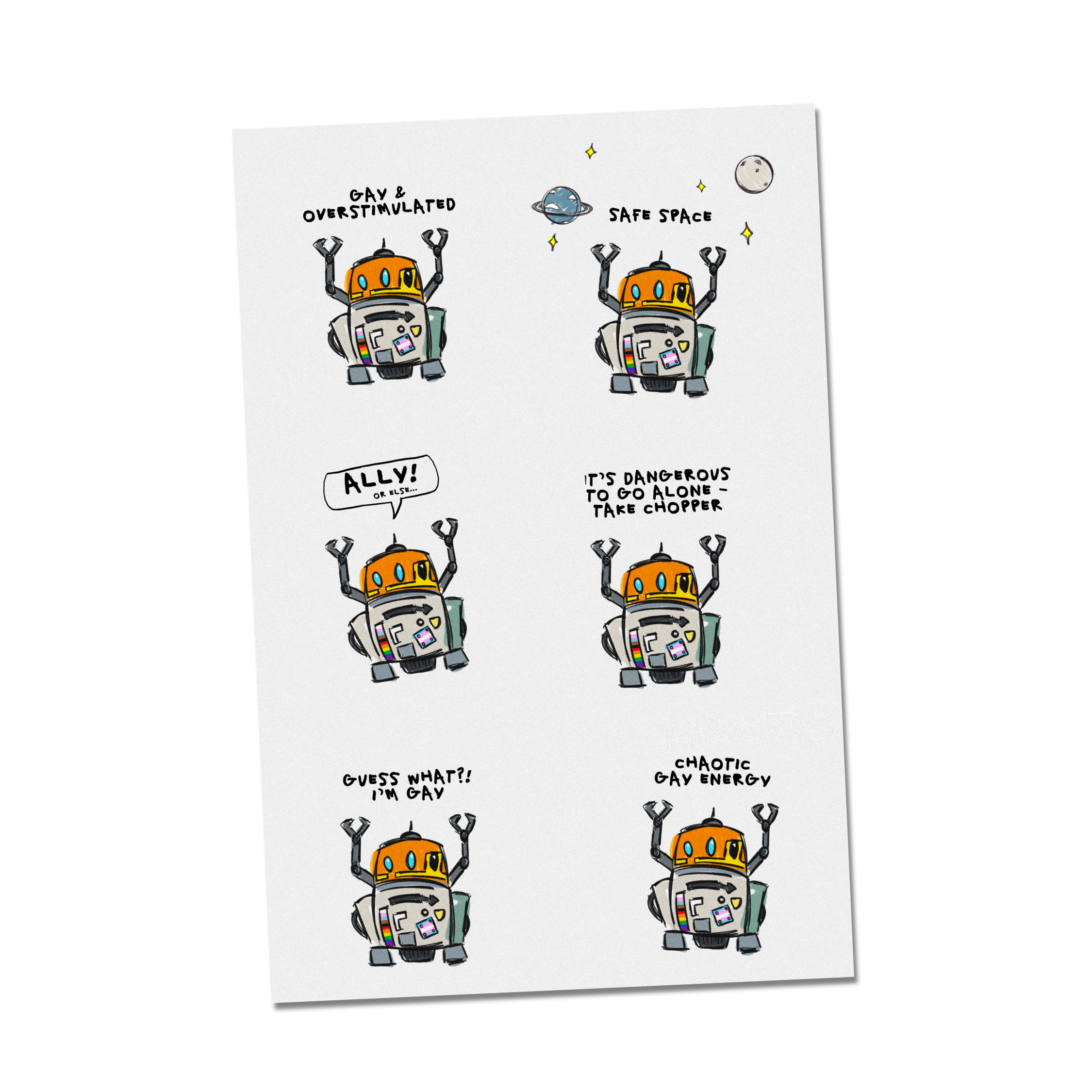 CHOP PRIDE STICKER SHEET
