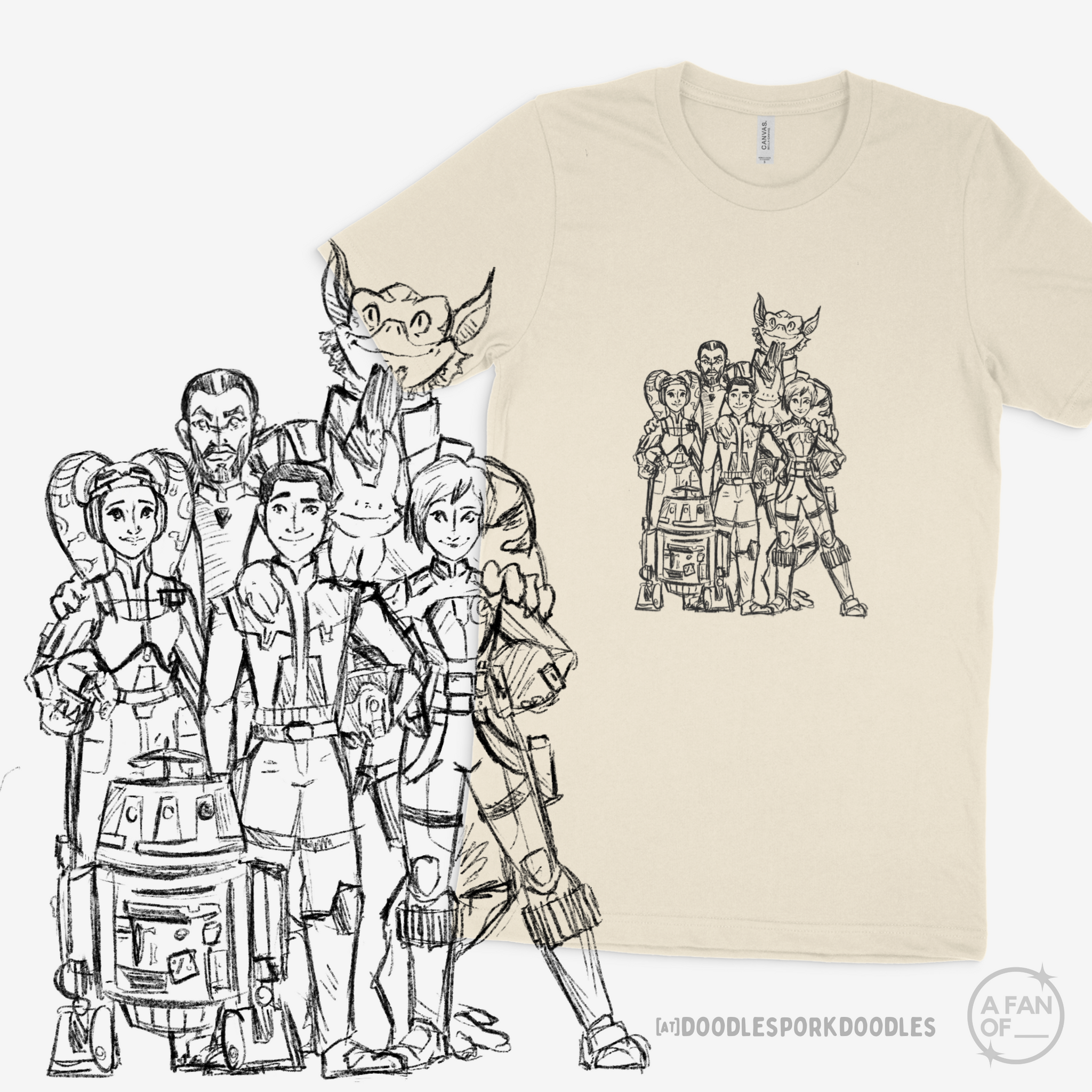 IVORY SKETCHED FAMILY TEE