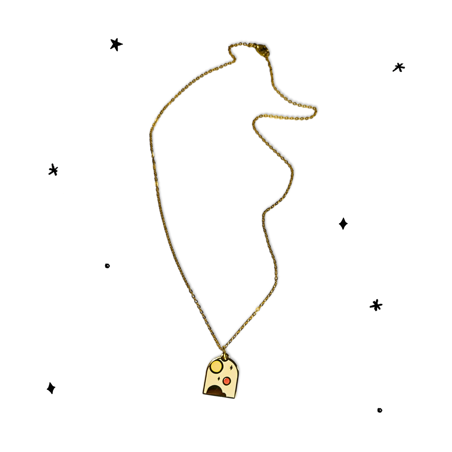 BINARY SUNS CHARM NECKACE